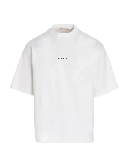 Marni Logo Printed T-shirt In White