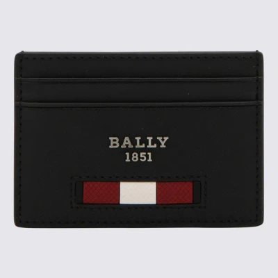 BALLY BALLY BALCK AND RED LEATHER CARDHOLDER