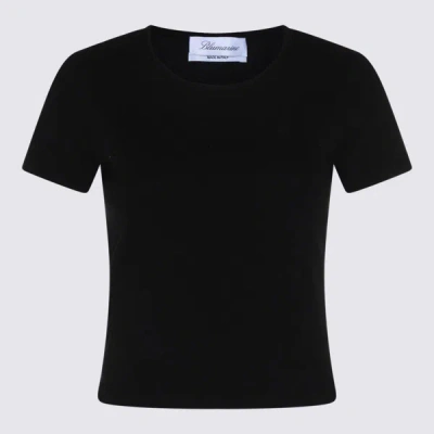 BLUMARINE BLUMARINE BLACK COTTON T-SHIRT