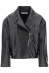 ACNE STUDIOS ACNE STUDIOS "VINTAGE LEATHER JACKET WITH DISTRESSED EFFECT WOMEN