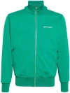 Palm Angels Track Jacket In Green-colored Technical Fabric In Green