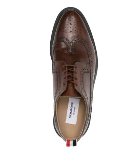Thom Browne Flat Shoes In Dark Brown
