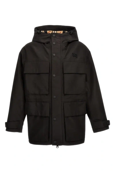 Burberry Brent Casual Jackets, Parka Black In Negro