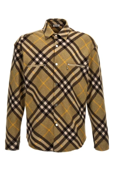 Burberry Long Sleeved Check Pattern Shirt In Multicolor