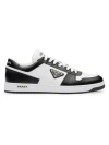 Prada Downtown Leather Sneakers In White