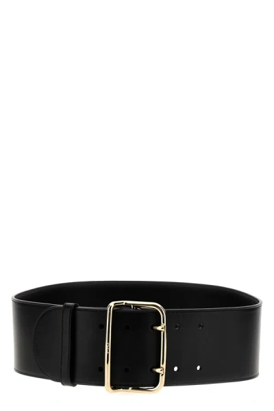 Chloé Women Leather Belt In Black