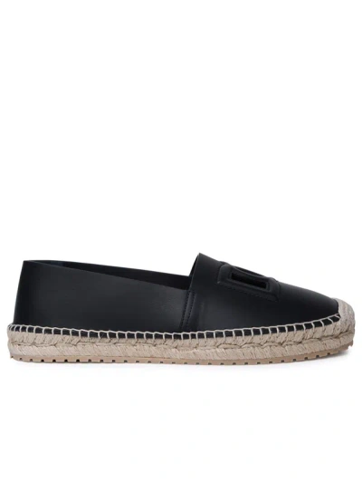 Dolce & Gabbana Nappa Espadrilles In Black