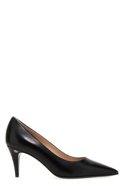 Gucci Anita Leather Stiletto Pumps In Black