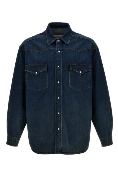 Maison Margiela Americana Wash Shirt, Blouse Blue