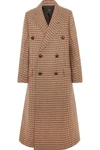 JOSEPH DOUBLE-BREASTED CHECKED FELT COAT