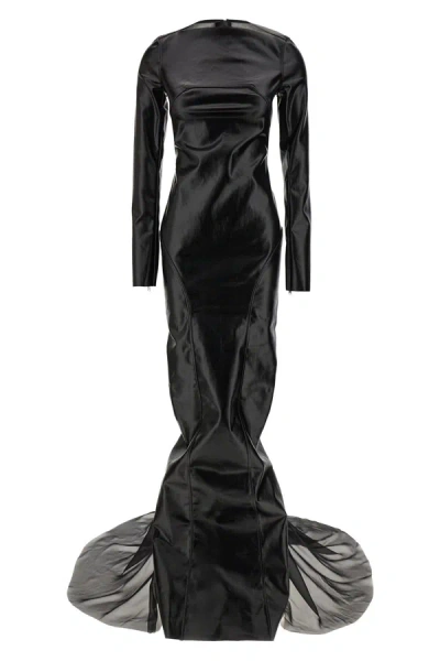 Rick Owens Al Column Dress In Black