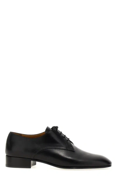 The Row Kay Leather Oxford In Black