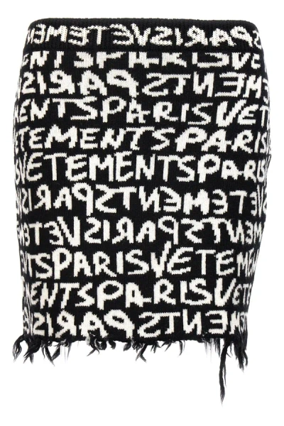 Vetements Graffiti Monogram Mini Skirt In White