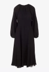 VALENTINO CAPE SLEEVES GEORGETTE MIDI DRESS-
DELIVERY IN 3-4 WEEKS