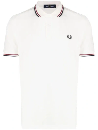 Fred Perry Fp Twin Tipped Shirt In White