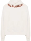 Palm Angels Seasonal Logo Hoodie In White
