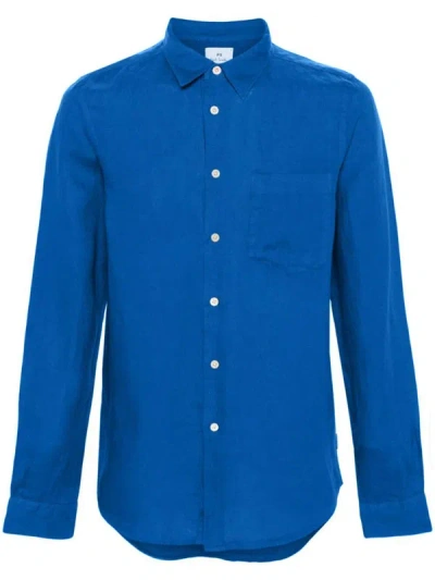 Ps By Paul Smith Mens Ls Tailored Fit Shirt In Blue