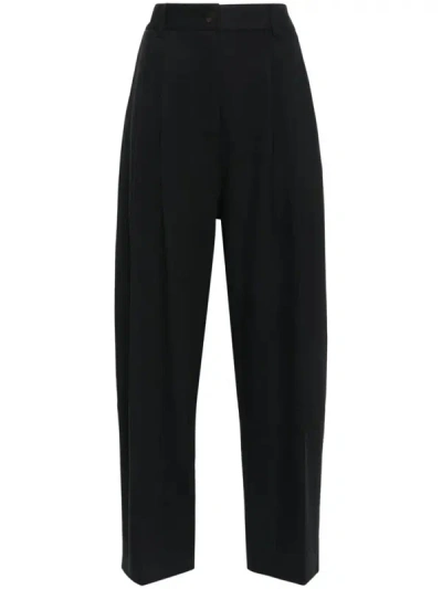 Studio Nicholson Double Pleat Front Pant Clothing In 黑色
