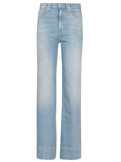 7 For All Mankind Lotta Laguna Wide-leg Trousers In Blue