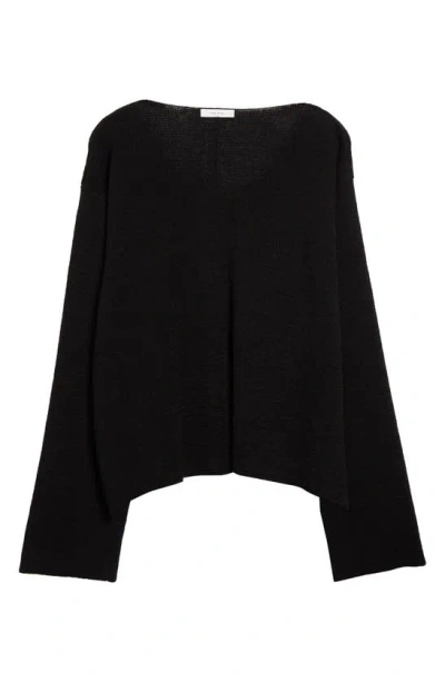 The Row Naso Knitted Jumper In Black & Navy