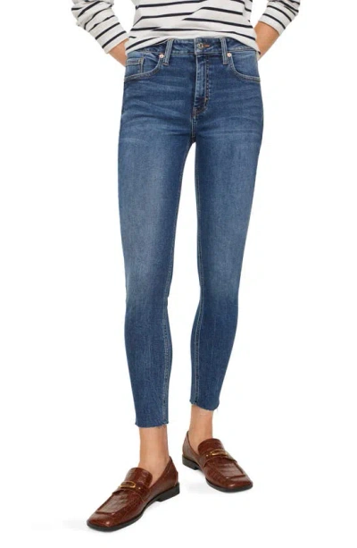 Mango Women's Crop Skinny Isa Jeans In Dark Blue