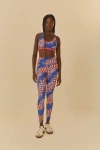 Farm Rio Adidas Farm Psychedelic Wave Blue Leggings