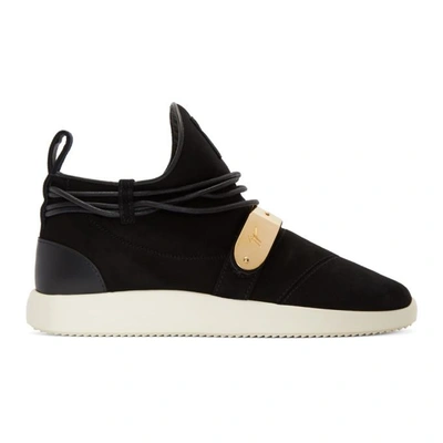 Giuseppe Zanotti Black Suede Singleg Trainers