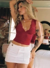 Princess Polly Brinnley Mini Skirt In White