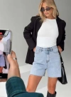 Pp Dnm Impala Shorts Light Wash In Denim