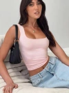 Princess Polly Soft Fit Zoe Top In Light Pink