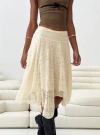 Princess Polly Lower Impact Enslee Midi Skirt In Cream