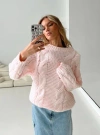 Princess Polly Ellison Cable Knit Sweater In Blush Pink