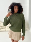 PRINCESS POLLY LOWER IMPACT WHOLESOME WAFFLE KNIT SWEATER