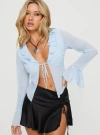 Princess Polly Tomek Long Sleeve Top In Blue