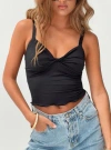 Princess Polly Lower Impact Greyer Top In Black