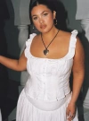 Princess Polly Curve Isadoria Frill Top In White