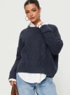 PRINCESS POLLY LOWER IMPACT CANLISH CABLE KNIT SWEATER
