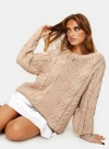 PRINCESS POLLY ELLISON CABLE KNIT SWEATER