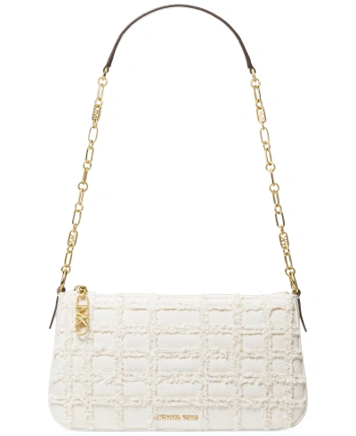 Michael Kors Michael By  Empire Medium Chain Pouchette Shoulder Bag In Optic White