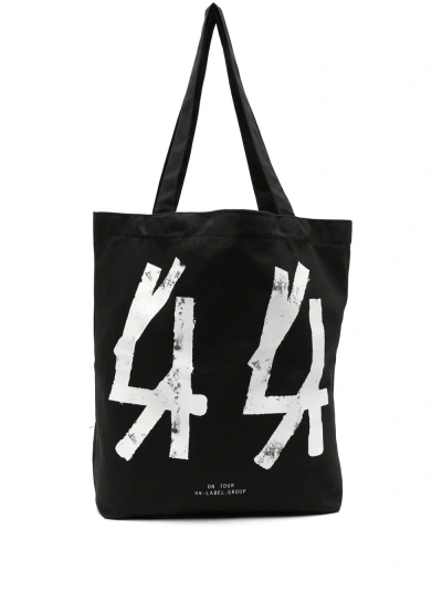 44 Label Group Concrete Cotton Tote Bag In Black