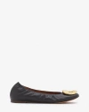 Lanvin La Ballerine Mélodie En Cuir Pour Femme In Black