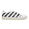 Off-white White & Black Diagonal Spray Sneakers In 0110 White Black