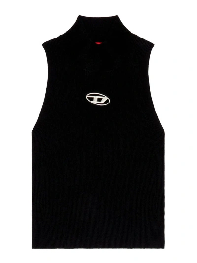 Diesel M-onervax-top Logo Tank Top In Black