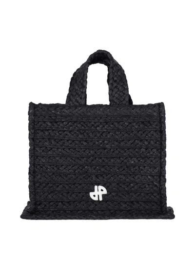 Patou Jp Logo-appliqué Tote Bag In Black