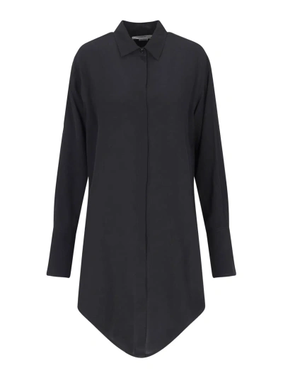 Victoria Beckham Silk Shirt In Black