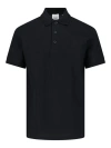 Burberry Eddie Cotton Polo Shirt In Black