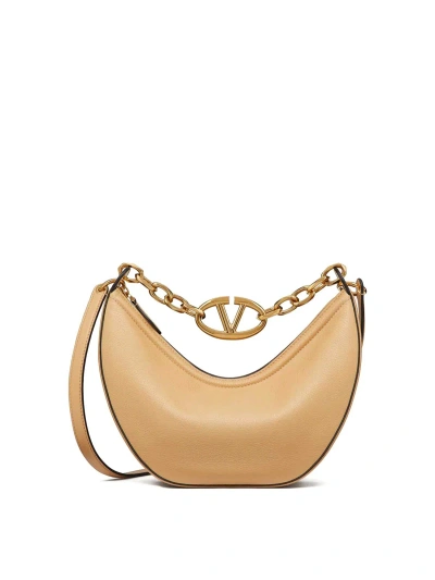 Valentino Garavani Moon Bag Hobo-style Handbag In Beige