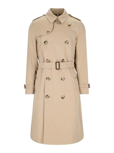 Burberry The Kensington Medium Trench Coat In Beige