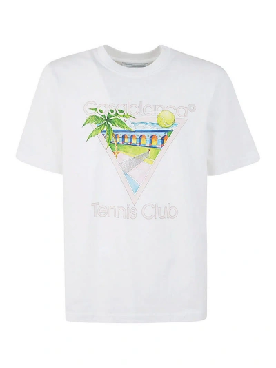 Casablanca Tennis Club Icon T-shirt In White