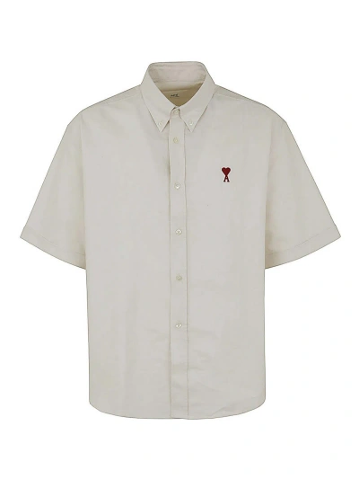 Ami Alexandre Mattiussi Boxy Cotton Oxford Shirt In White